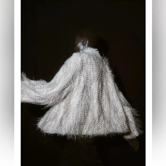 ZARA SHORT FAUX FUR COAT - Picture 14 of 16